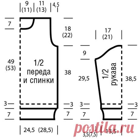 Розовый джемпер с узором со снятыми петлями - схема вязания спицами. Вяжем Джемперы на Verena.ru
