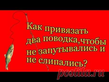 Как привязать два поводка на удочке ,чтобы не запутывались и не слипались