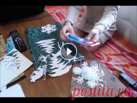 Украшаем окна к новому году Новогодние украшения на окнах...