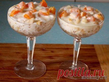 ФРУКТОВЫЙ ДЕСЕРТ с мороженным и печеньем » Любимые рецепты