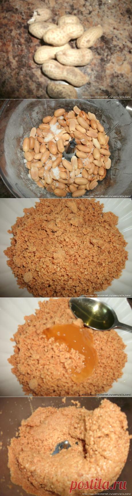 Сделала арахисовую пасту.).