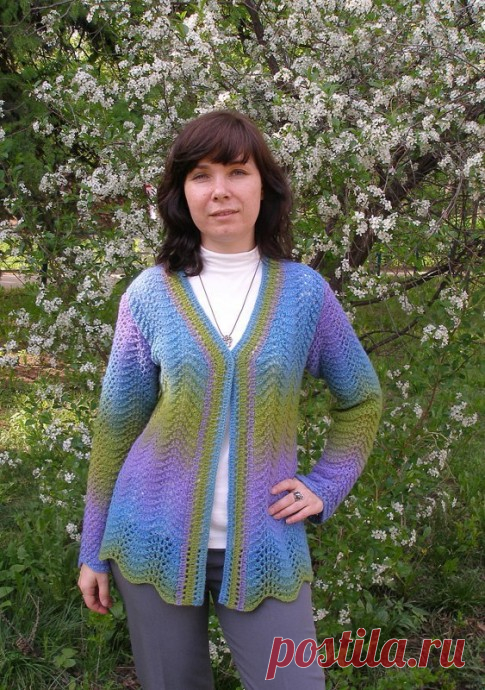 Милый жакет спицами