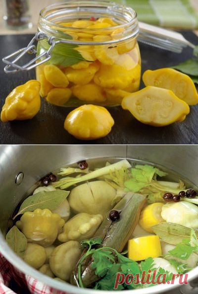Маринованные патиссоны.