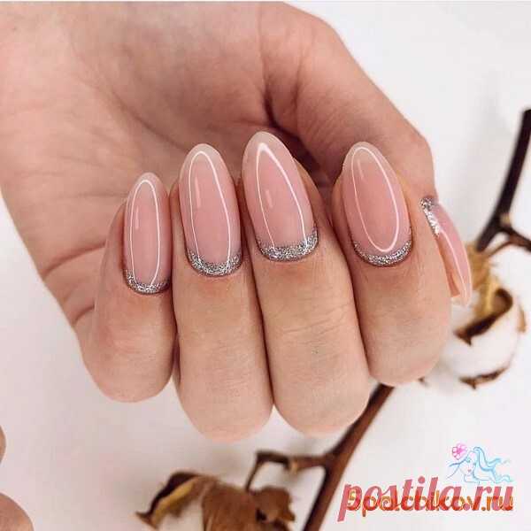 Трендовый дизайн ногтей в стиле нюд френч наоборот