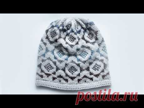ШАПКА - ЖАККАРД СПИЦАМИ #KNITMOMBLOG. ВИДЕО МАСТЕР-КЛАСС.