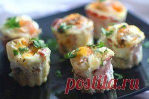 Корзинки из ветчины с грибами, сыром и яйцом. - "Готовим вместе" - olga.osipova.71@bk.ru - Почта Mail.Ru