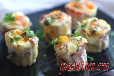 Корзинки из ветчины с грибами, сыром и яйцом. - &quot;Готовим вместе&quot; - olga.osipova.71@bk.ru - Почта Mail.Ru