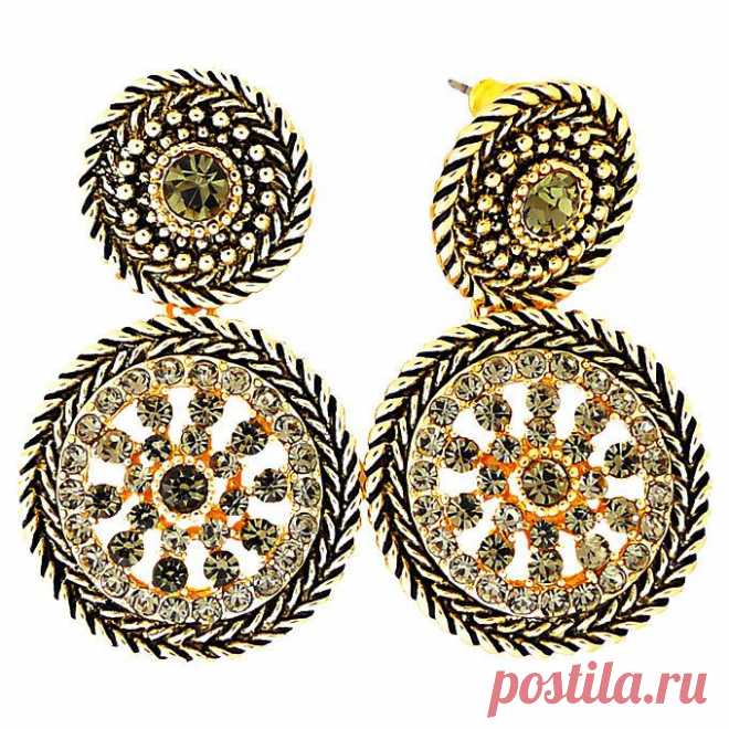 Серьги под золото Noir jewelry