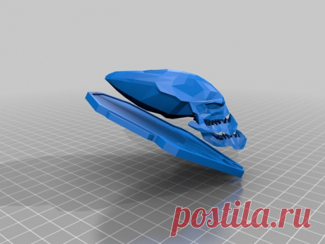 Predator/ Halo Skull Wall Plak? by Jace1969 An old file from my Pepakura making days that I discovered in Pepakura Designer you can export to .OBJ and in "Windows 10 3DBuilder or 123Design" export to .STL. Unfortunately I don't have the skills yet to improve further on the model, but maybe someone out there would like to tidy it up. Please upload it back as a remix if you do take the time to clean it up.
Please note this was originally uploaded to the net as a free down lo...