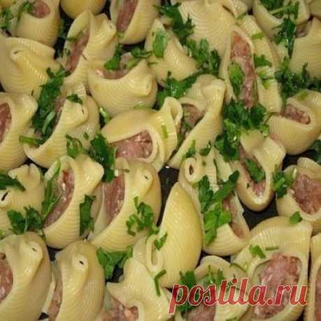 Ракушки с фаршем с соусом бешамель.
Ракушки отварить мин. 5
Приготовленным фаршем наполнить ракушки уложить в форму. Залить соусом так и запекать в духовке. Готовится очень быстро!
СОУС
2 стакана молока
3 ст.л. сл.масла
2 ст.л муки
соль
В сковороде растопить масло добавить муку-перемешать чтобы не было комков и добавлять молоко теплое осторожно все время мешать,как загустеет готов соус.