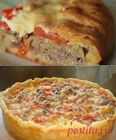 Открытый мясной пирог!
