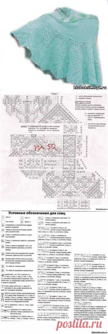 Юбочка спицами