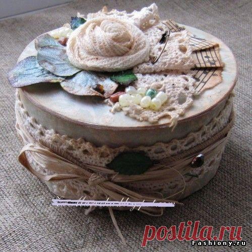 Шкатулка из бобины от скотча / моя шкатулка