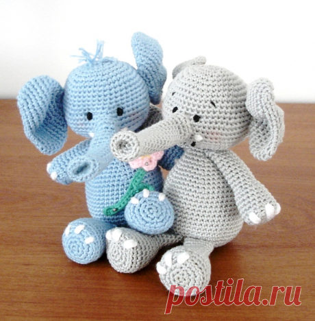 Слоник амигуруми крючком: схема вязаной игрушки