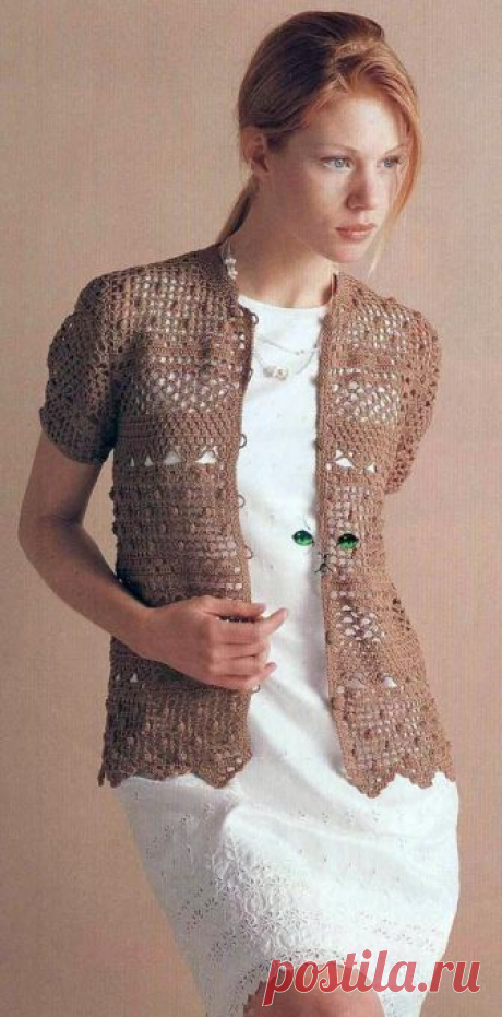 Crochetemoda Blog: Crochet - Casaqueto Marrom