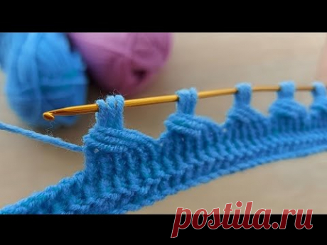 Görenler iki şiş zannediyor tunus işi ajurlu örgü modeli How to tunusian crochet