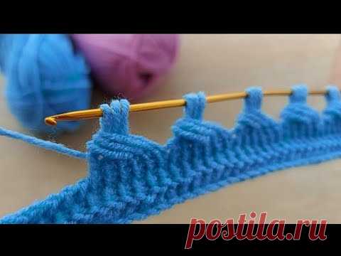 Görenler iki şiş zannediyor tunus işi ajurlu örgü modeli How to tunusian crochet