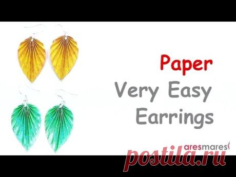 Paper Very Easy Earrings (easy - single sheet)