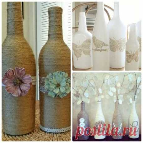 Креативные и оригинальные предметы из стеклянных бутылок