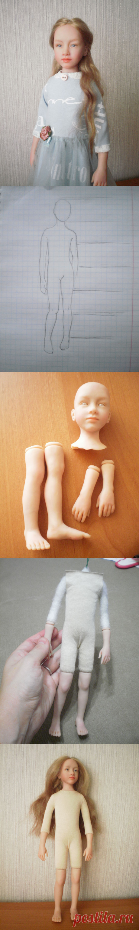 Рассмотрим основные этапы создания куклы из полимерной глины - Ярмарка Мастеров - ручная работа, handmade