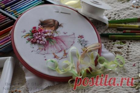 Тонировка лент акварельной пастелью