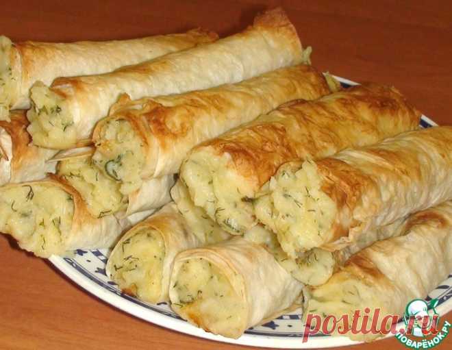 Трубочки из лаваша с картофелем – кулинарный рецепт
