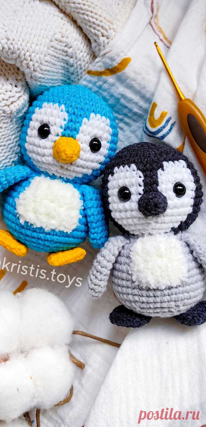 PDF Мини-Пингви крючком. FREE crochet pattern; Аmigurumi toy patterns. Амигуруми схемы и описания на русском. Вязаные игрушки и поделки своими руками #amimore - маленький пингвин, пингвинята из обычной пряжи, пингвинчик, пингвинёнок.