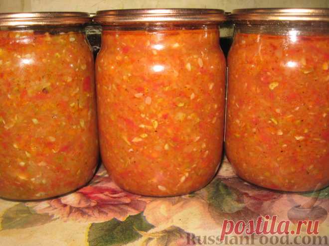 Рецепт: Аджика из кабачков на зиму на RussianFood.com