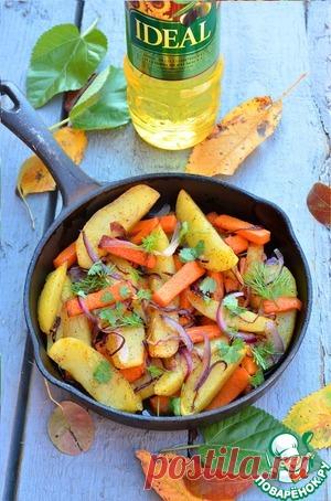 Жареный картофель с тыквой - кулинарный рецепт