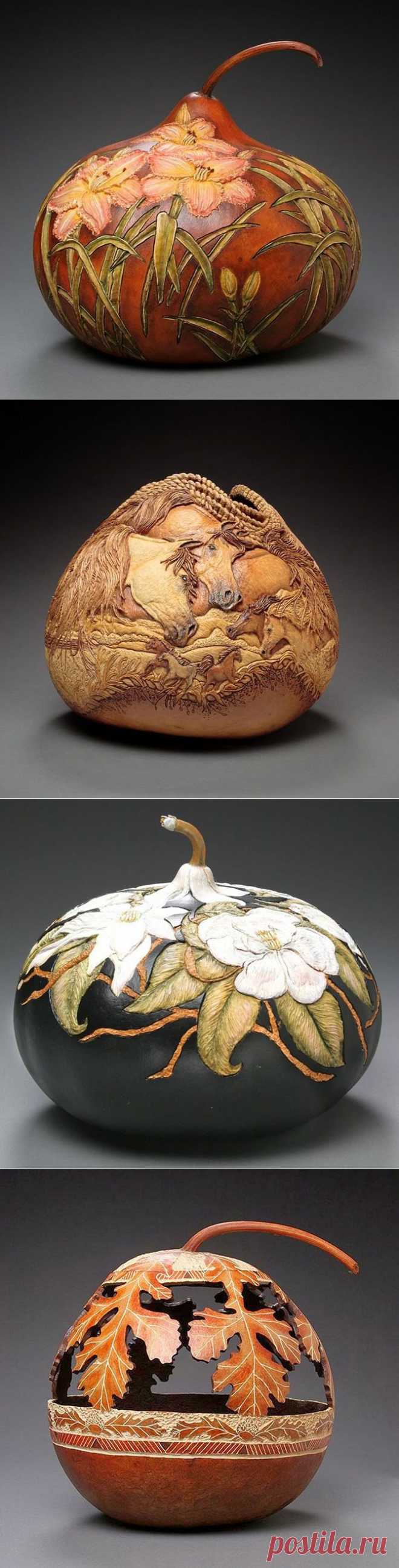 Тыквенная резьба Мэрилин Сандерленд.