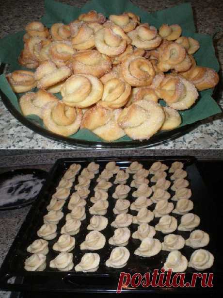 Творожные розочки