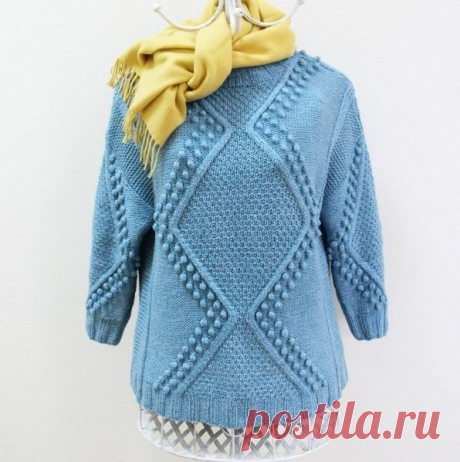 Необычный узор спицами)