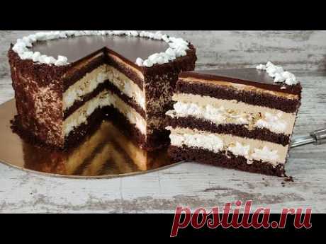 нереально вкусный КОФЕЙНЫЙ торт с БЕЗЕ "ВДОХНОВЕНИЕ"! Без желатина! Шоколадный торт!
