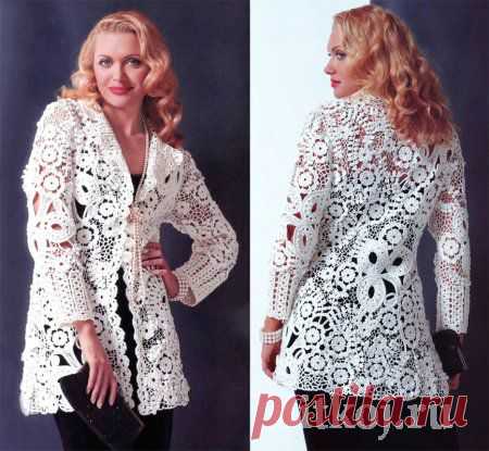 Ажурный жакет крючком, мастер класс от Мирославы Горохович » Ниткой - вязаные вещи для вашего дома, вязание крючком, вязание спицами, схемы вязания