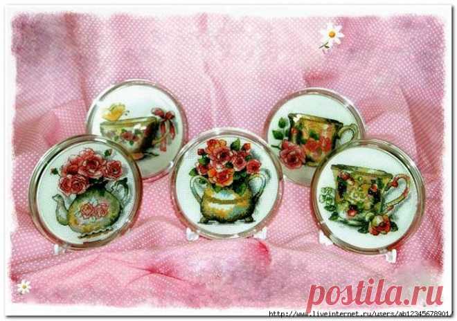 Чайная вышивка для кухни