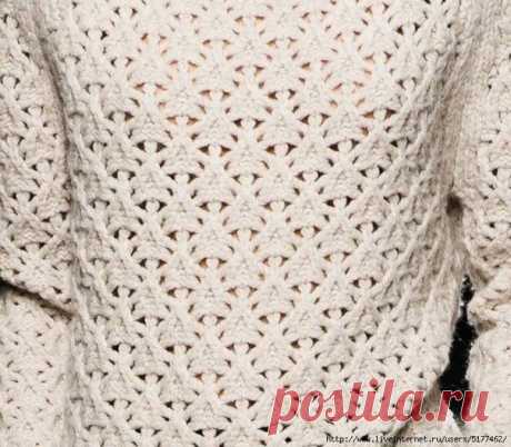 Интересный узор спицами