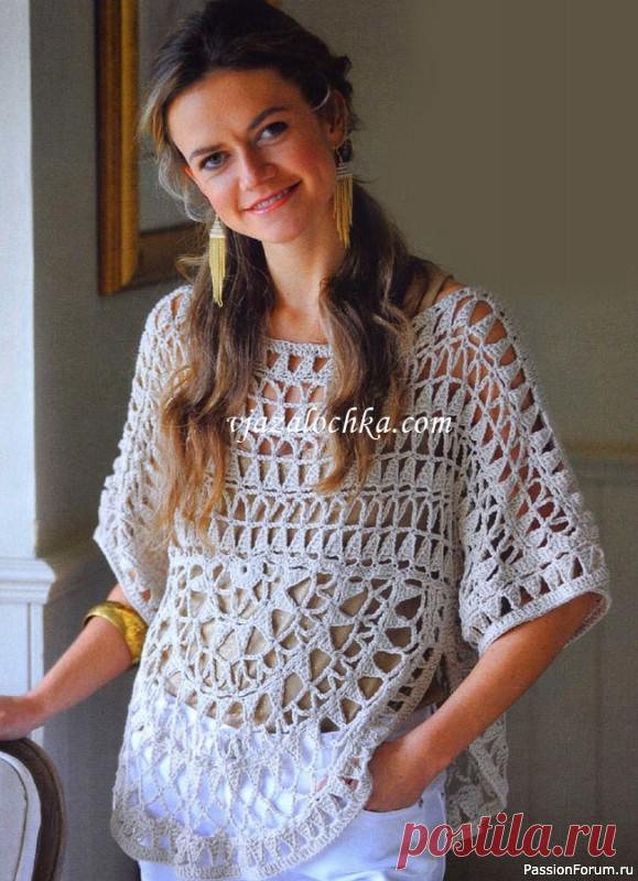 Пляжная ажурная туника