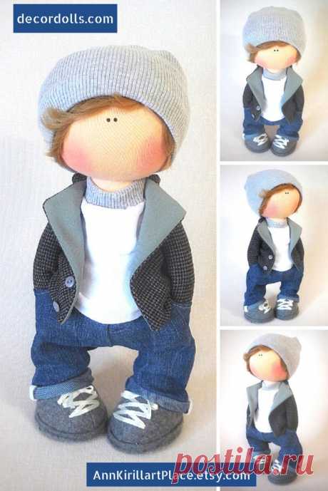Kid Winter Doll Christmas Soft Doll Poupée Handmade Textile | Etsy