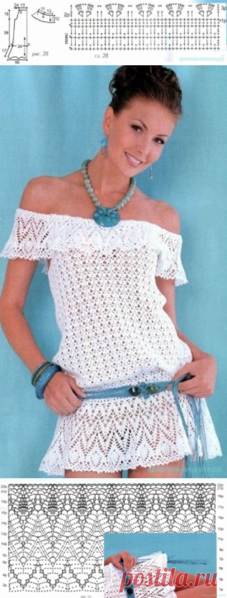 Ажурная туника — Красивое вязание