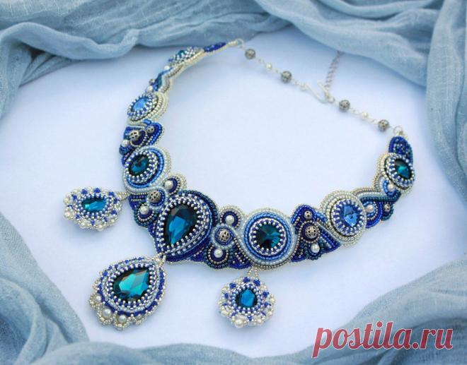 Колье "Иней" | biser.info - всё о бисере и бисерном творчестве