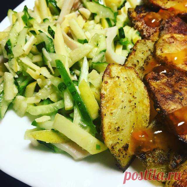 Пп Салат с кальмарами, огурцами и сыром Автор рецепта Dasha Redhead - Cookpad