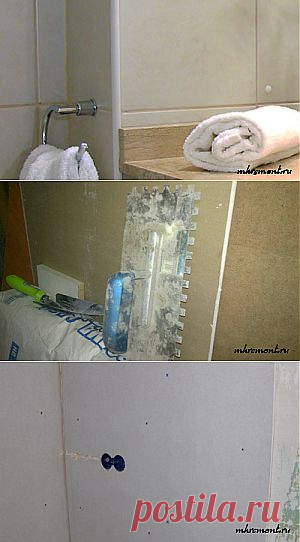 Плитка на гипсокартон. Укладка плитки на гипсокартон.