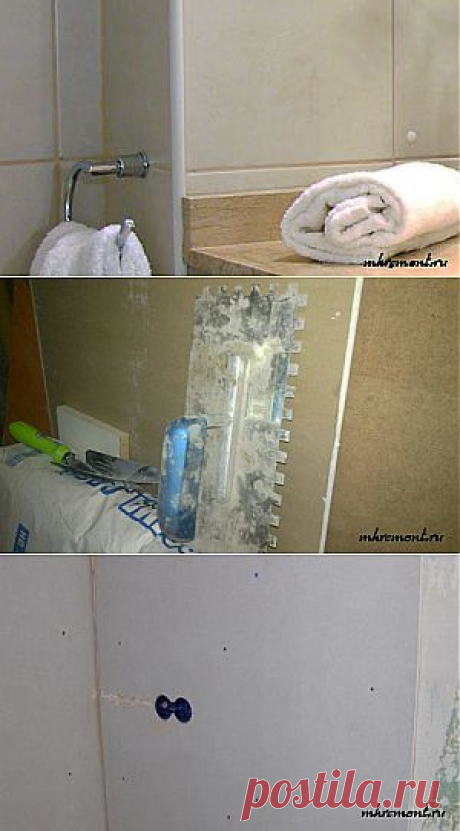 Плитка на гипсокартон. Укладка плитки на гипсокартон.