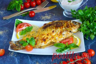 Карась запеченный в фольге в духовке рецепт фото пошагово и видео - 1000.menu