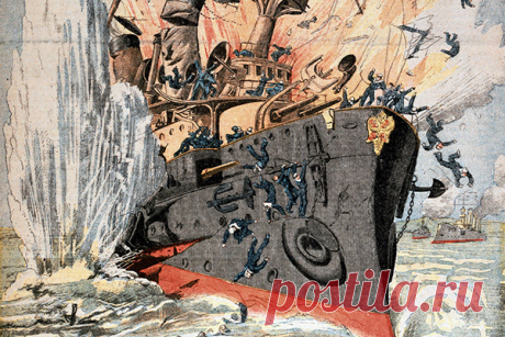 Утром 31 марта 1904 года «Петропавловск» отплыл из Порт-Артура вместе с пятью другими кораблями для уничтожения японцев. Заставив флот противника отступить, броненосец после маневра предпринял новую атаку, но по пути наткнулся на мину.