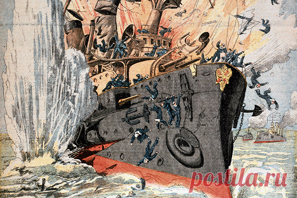 Утром 31 марта 1904 года «Петропавловск» отплыл из Порт-Артура вместе с пятью другими кораблями для уничтожения японцев. Заставив флот противника отступить, броненосец после маневра предпринял новую атаку, но по пути наткнулся на мину.