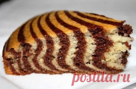 Пирог «Зебра» + ВИДЕОРЕЦЕПТ - rastimul.com.ua