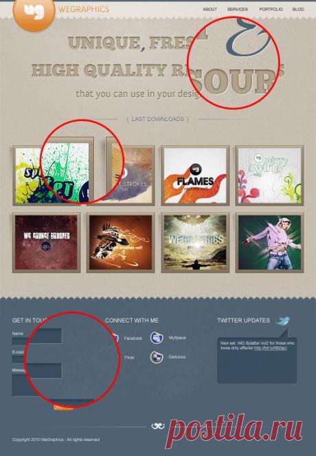 Красивый макет сайта в Фотошоп / Photoshop уроки и всё для фотошоп - новые уроки каждый день!