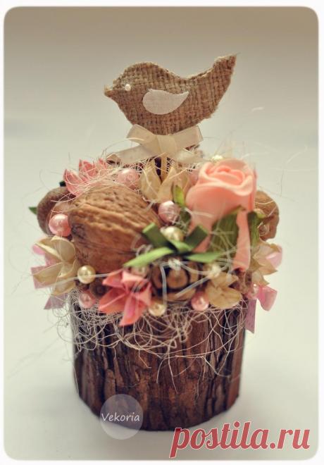 Весенняя композиция с птичками