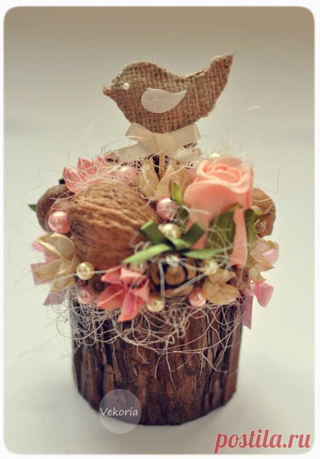 Весенняя композиция с птичками